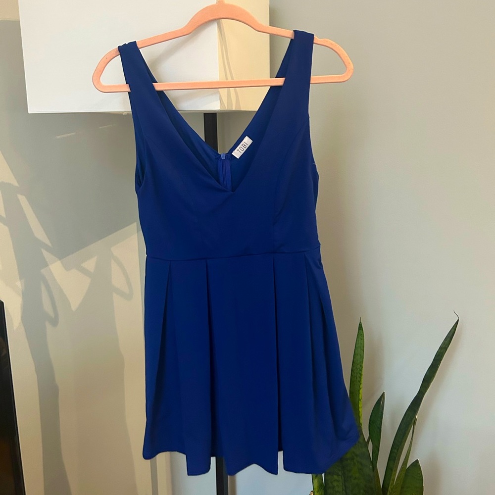 Tobi Blue A-Line Mini Dress